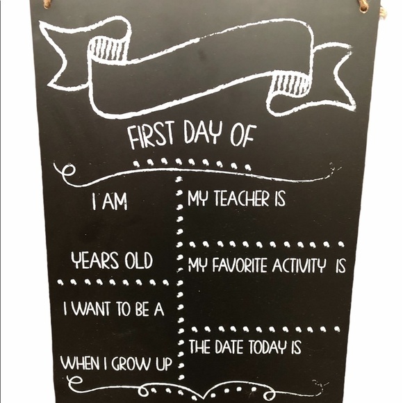 Chalk Board “My First” Hanging Sign - Picture 2 of 3